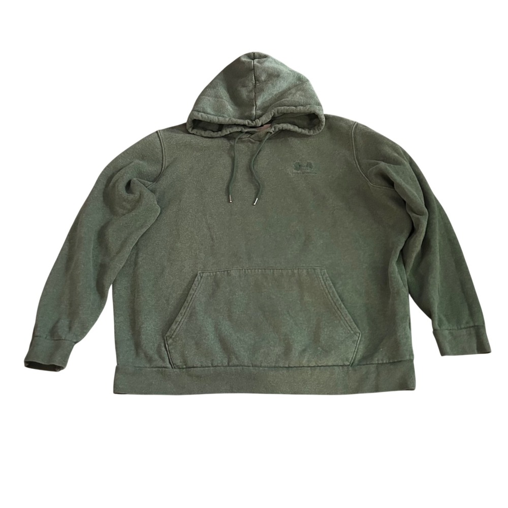 Under Armour Mens XL Rival Fleece Hoodie Olive Green Pullover Sweatshirt